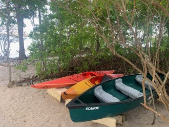 Two Kayaks & Canoe for Guest Use
