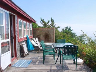 Cottage deck overlooking all of Cape Cod Bay