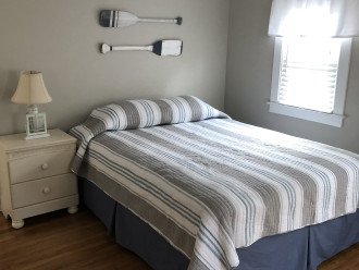 Master bedroom with queen sized bed