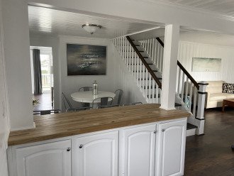 Dining room and seating at the kitchen island