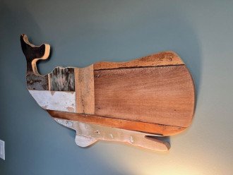 Reclaimed wood whale