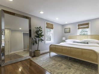 First floor bedroom with cozy King bed